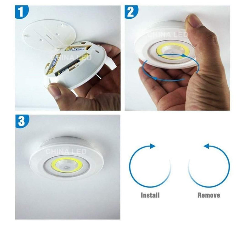 Lâmpada led para guarda-roupa, luz noturna com controle remoto ajustável