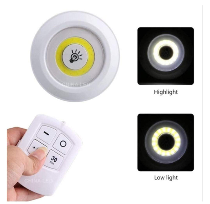 Lâmpada led para guarda-roupa, luz noturna com controle remoto ajustável